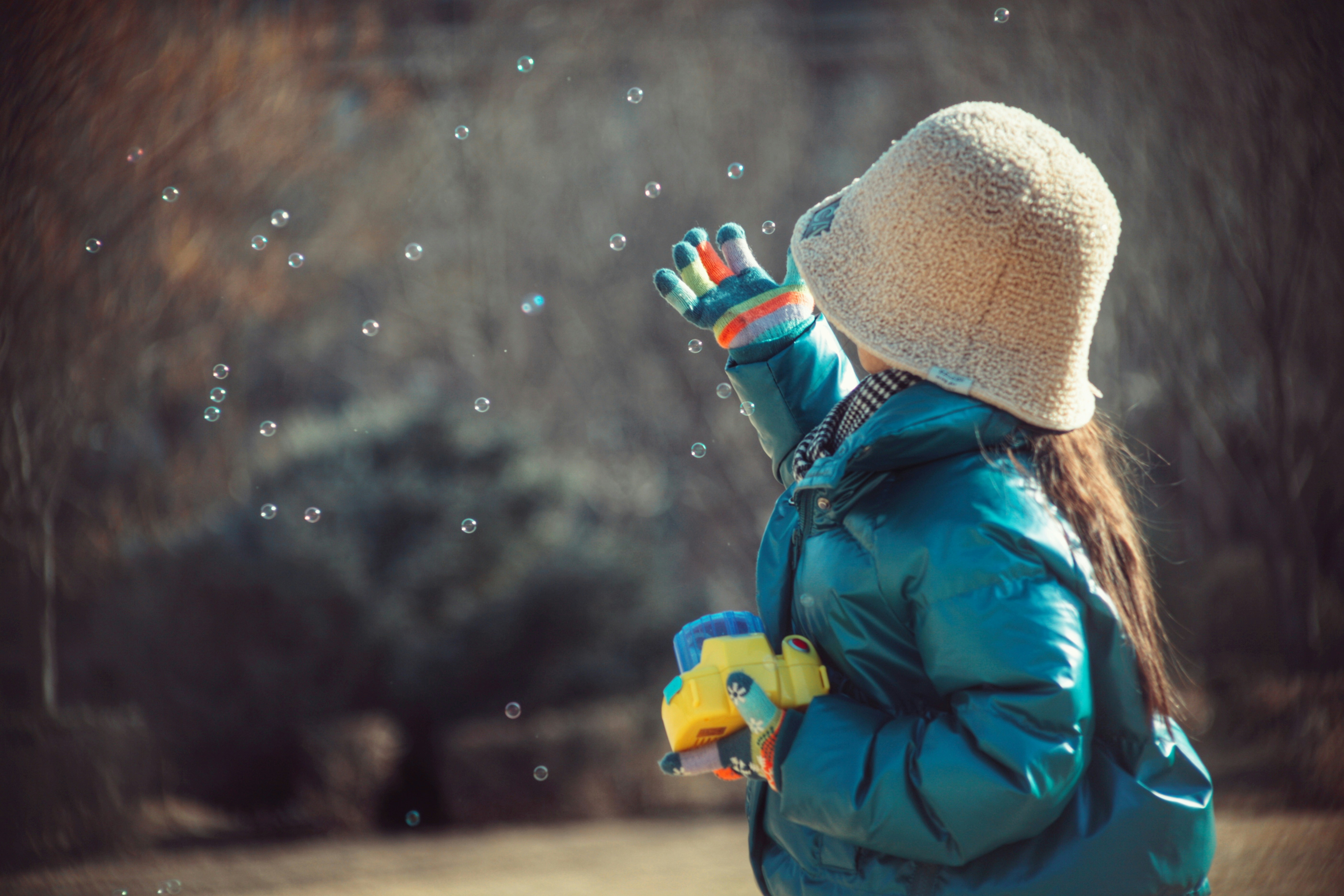 Child playing with paint